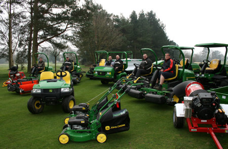 Staff and machines at Burnham Beeches Golf Club.