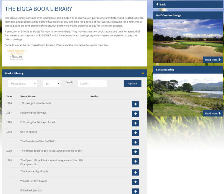 EIGCA Book Library on-line catalogue