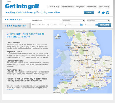 Get into Golf Map