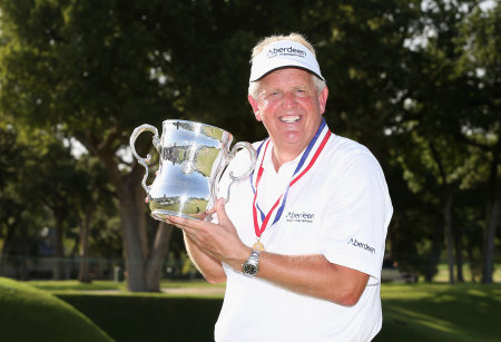 Colin Montgomerie with U.S. Senior Open Championship Trophy