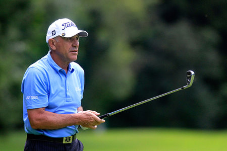 Bill Longmuir in action during this year’s Bad Ragaz PGA Seniors Open in Switzerland.