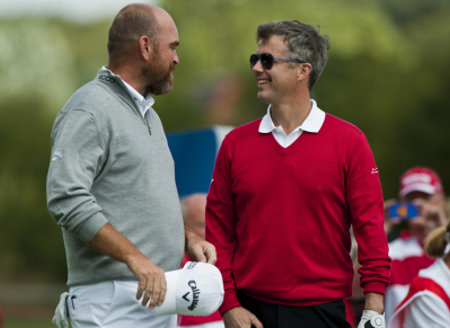 Thomas Bjorn and HRH Crown Prince Frederik of Denmark (Getty Images)
