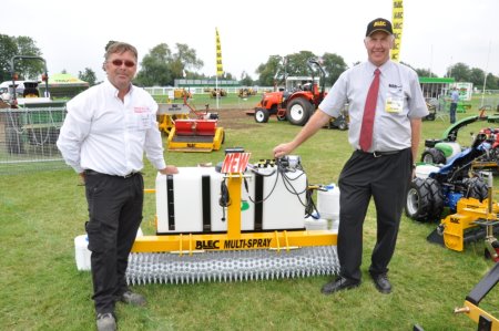 BLEC Multi-Spray launch at SALTEX 2014 with designers Barry Pace (left) and BLEC md Gary Mumby 