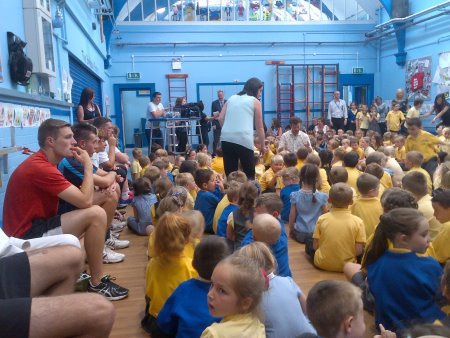 A full audience for the Blue Peter day at Birkdale Primary School