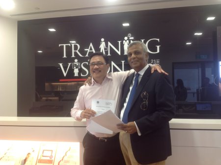 David Kwee, Training Vision’s chief executive officer(left) with Mike Sebastian, president of CMAA-Asia