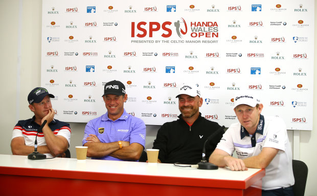 From left: Jamie Donaldson, Lee Westwood, Thomas Bjorn and Stephen Gallacher (Getty Images)