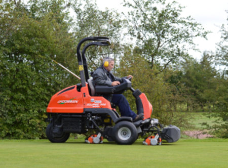 One of Ramside Hall’s CPO Eclipse mowers in action