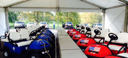 Ryder Cup team Club Cars at Gleneagles