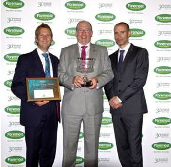 PING at Foremost Awards (from left) Andy Martin, John Clark, and Andrew Cotter