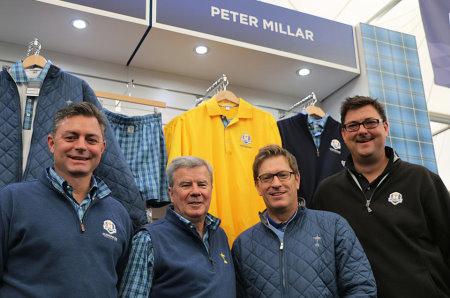 PGAs of Europe Chief Executive, Ian Randell (second right), alongside Peter Millar officials, Brian Dillman (Managing Director, International; left), Bob Smith (Senior Managing Director; second left), and Mark Hilton (Sales Director Europe: right)