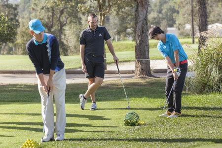 Sergio Garcia advises students of his Junior Golf Academy at PGA Catalunya Resort to focus on fun