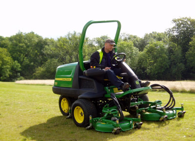 Aylesbury Park Golf Club & Clandon Golf course manager Dale Hand, on the John Deere 7400 TerrainCut rotary mower