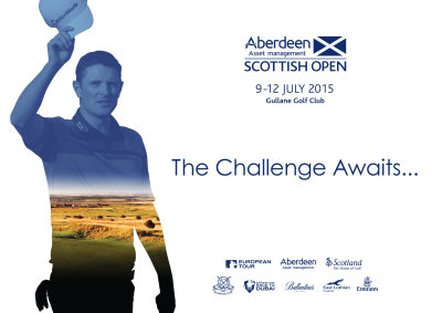 Justin Rose will feature prominently from today in a poster campaign throughout Scotland