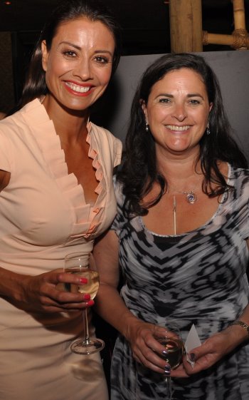 Lynx's Stephanie Zinser (right) with current I'm A Celebrity Get Me Out Of Here star, Melanie Sykes