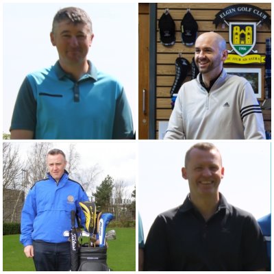 The nominees for TGI Golf’s Partner of the Year awards (clockwise from top left): Mike Bradley (Notts), Michael McAllan (Elgin), Dave Delaney (Halifax Bradley Hall), Conor McKenna (Concra Wood)