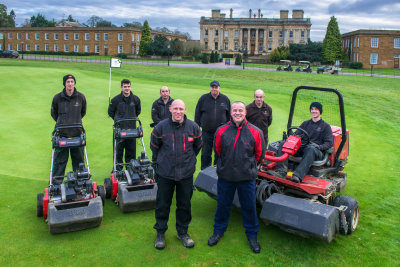 Heythrop Park Resort Estate Manager Steve Cherry (front right) with his deputy Brett Smith (front left) and members of the resort’s Estate & Course Management team