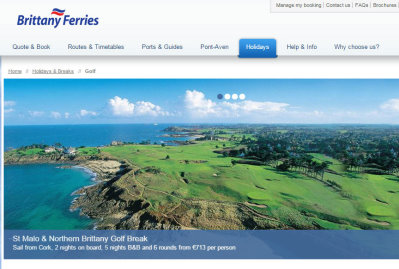 Brittany Ferries website