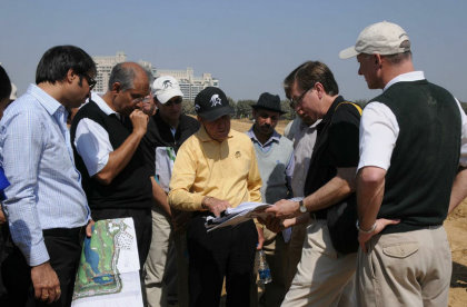 Gary Player makes a site visit to DLF Golf and Country Club