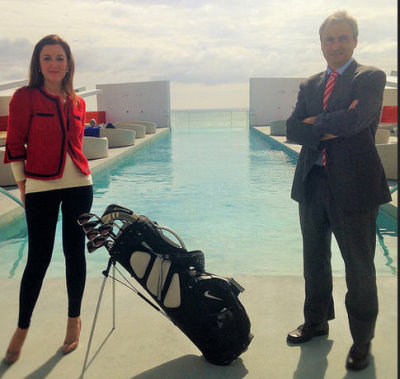 General manager Jose Navas (right) with the hotel's head of sales and marketing Mónica Sánchez