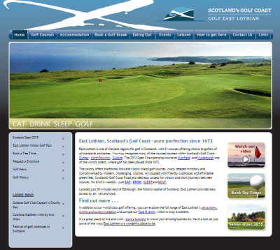 Scotland's Golf Coast website