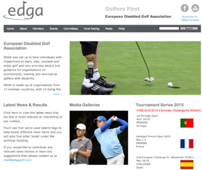 European Disabled Golf Association website
