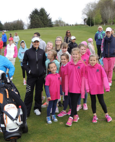 Amy Boulden with fans