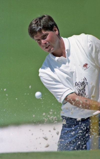 Fred Couples bunker shot, 1989 Masters