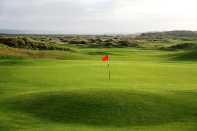 Saunton's East Course, 18th green and beyond