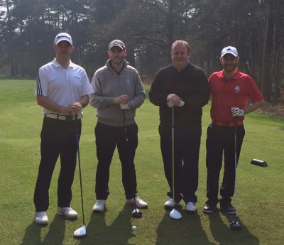 BGIA Golf Day winning team from TaylorMade: players Gavin Frost, Roy Parkes, Chris Gibbons and Luis Rodriguez Blasco