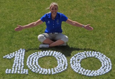 Carin Koch, European Team Captain, counts on abacus for The Solheim Cup