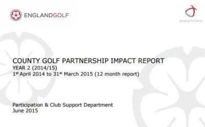 England Golf County Golf Partnership Impact Report 2014.15.