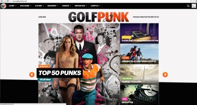 Golf Punk website home page