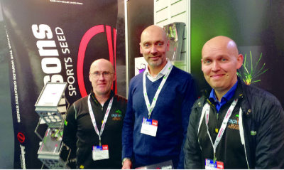 (from left) Graham Cunningham - Orchard Sales Director; Derek Smith – DLF/Johnsons; Peter Glass – Orchard Sales Director