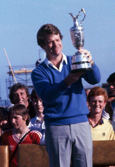 Tom Watson with the Claret Jug after his victory in the 1982 Open Championship (The R&A)