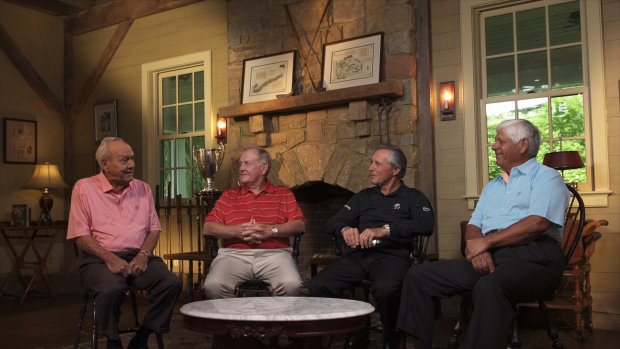 Golfing legends Arnold Palmer, Jack Nicklaus, Gary Player and Lee Trevino