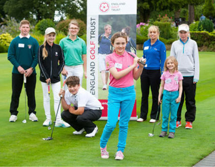 Young golfers at the launch of the England Golf Trust (© Leaderboard Photography)