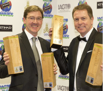 IAGTO teamed up with The Golf Environment Organization (GEO) to create specific Sustainability Awards; Jonathan Smith (left) and Peter Walton
