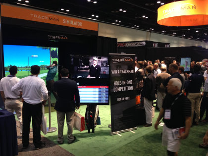 The TrackMan booth at The PGA Merchandise Show