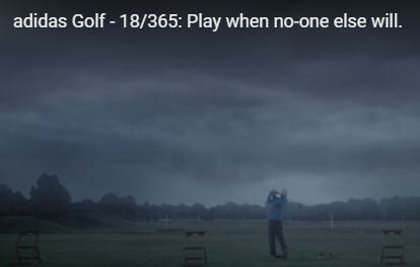 adidas Golf: play when noone else will