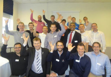 The delegates at the MDP programme in Bournemouth with CMAE’s Director Education Michael Braidwood (front row 2nd from left) and Presenter Darshan Singh (2nd row third from the right)