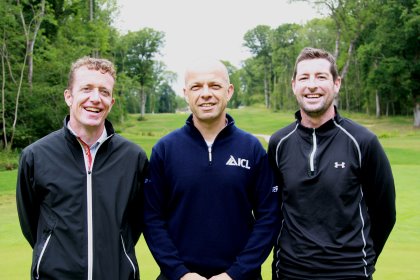 from left: Andrew Wood, Avoncrop Amenity: Michael Fance, Technical Support Officer and South-East Area Sales Manager for Everris, part of the ICL group; and Dan O’Rourke, Course Manager