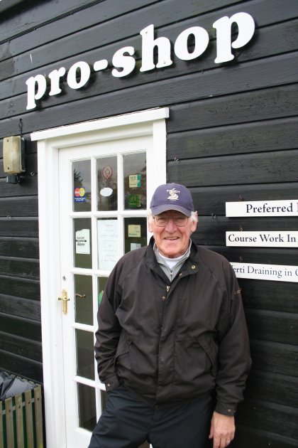 Frank Hill outside his former Professional’s shop at Thorpeness Hotel and Golf Club