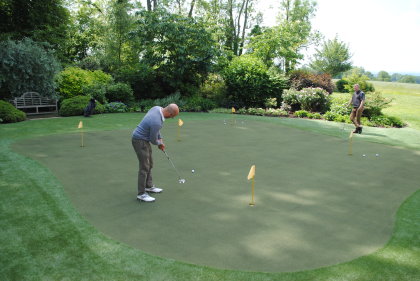 Huxley Golf's synthetic greens have proved a popular addition to the back gardens of many an enthusiastic golfer