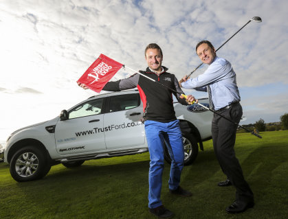  Stewart Kyle, Irish Golf Expo is pictured at the partnership announcement with Chris Kelly, TrustFord