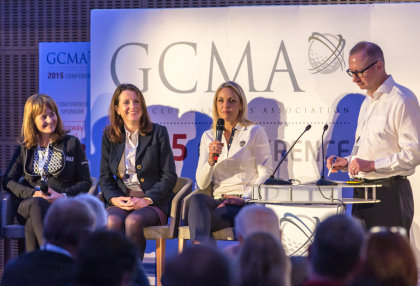 (from left): Alison Root, ‘Women and Golf’ editor; Emma Clifford, the 2014 GCMA Club Manager of the Year; Carin Koch, Syngenta Golf Ambassador; and Gary Firkins, Director at Landmark Media