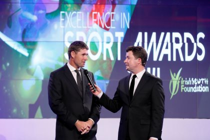 Padraig Harrington, Event Ambassador and Shane O’Donoghue, MC Irish Youth Foundation 26th Excellence in Sport Awards 