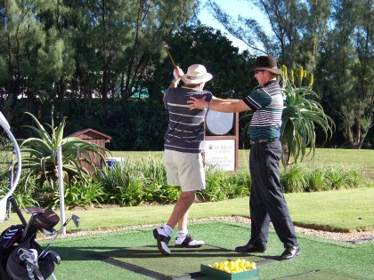 Respected PGA of South Africa professional John Dickson giving a lesson (PGA of South Africa)