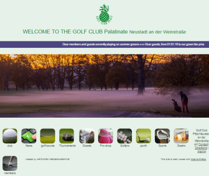 Golfclub Pfalz website
