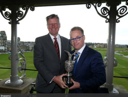 Martin Slumbers, Chief Executive of The R&A (left) and Keith Pelley, Chief Executive of The European Tour