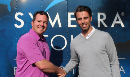 Mike Nichols, Chief Business Officer of the Symetra Tour (left) and Arthur de Rivoire, cofounder of All Square